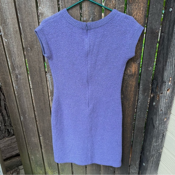 ST. JOHN Black Label PF 12 GRP 1 Pastel Purple Textured Knit Dress Sz 4 - Picture 2 of 16